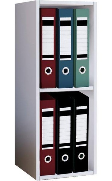 MID.YOU Aktenregal 34/72/30 cm , Offas 2-Fach , Weiss , Holzwerkstoff , 34x72x30 cm , melaminharzbeschichtet,Nachbildung , 000657011406