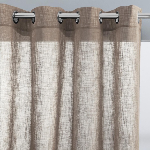 Vorhang Nyong Mit Ösen Unisex Beige 140x350CM