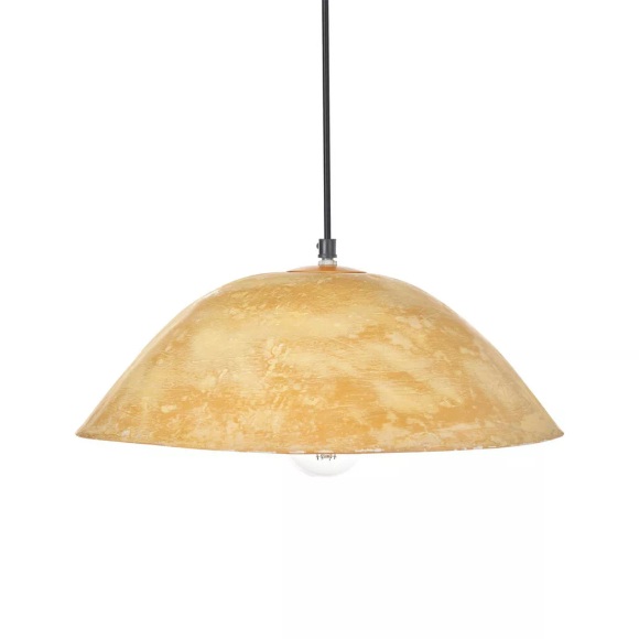 Beliani - Hängelampe aus Pappmaché Minimalistisch WAYAMBO, One Size, Gelb Bunt