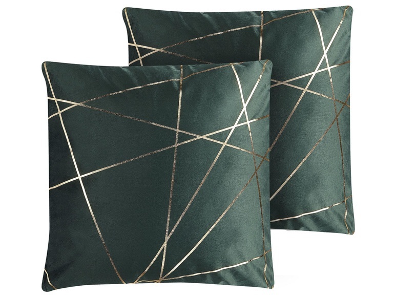 Kissen 2er Set aus Samtstoff Modern PINUS Kissen 2er Set aus Samtstoff Modern PINUS