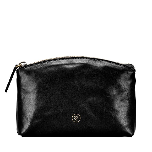 Chia - Leder Kosmetiktasche Unisex Schwarz ONE SIZE