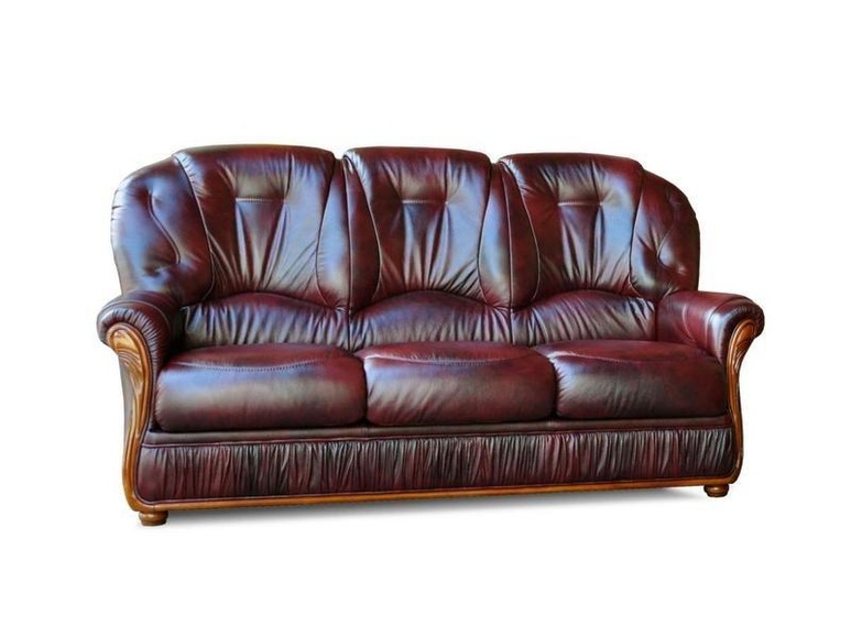 Ledersofa 3Sitzer Büffelleder Wein DAPHNE Ledersofa 3Sitzer Büffelleder Wein DAPHNE