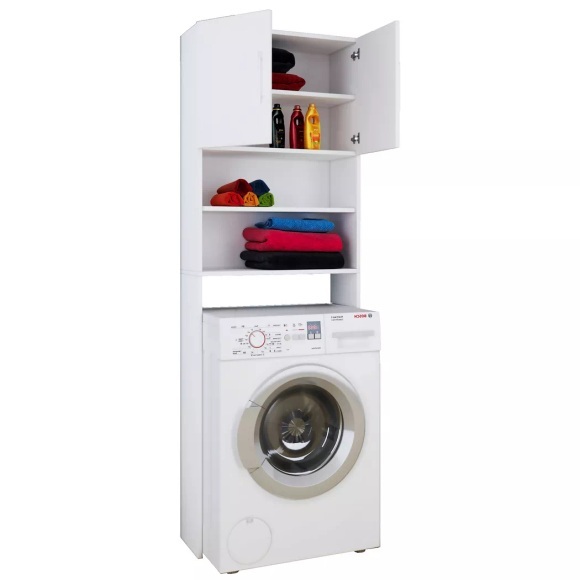 MID.YOU Waschmaschinenverbau in weiß in weiss , 'Jutas' _ 64x190x25 cm , 000657005002