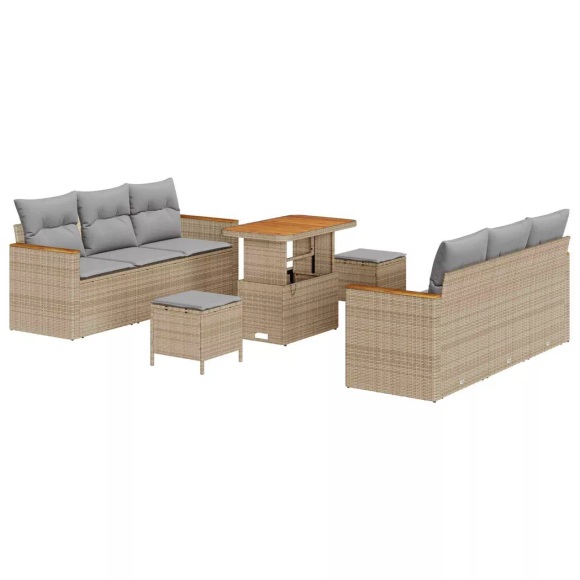 VidaXL - Garten-sofa poly-rattan, One Size, Beige