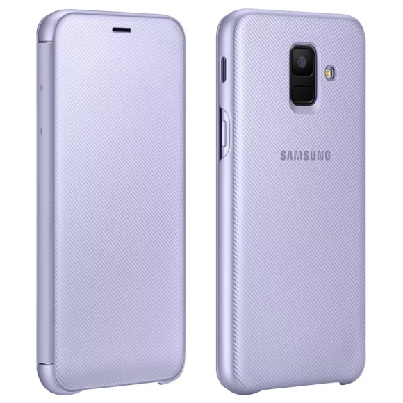 Samsung Galaxy A6 Plus (2018) Flip Wallet Cover Tasche Violett (EF-WA605CVEGWW)