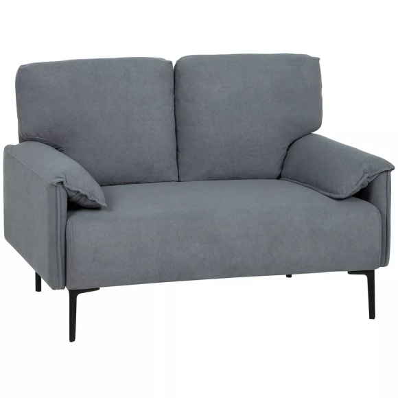 HOMCOM - 2-Sitzer-Sofa, One Size, Grau