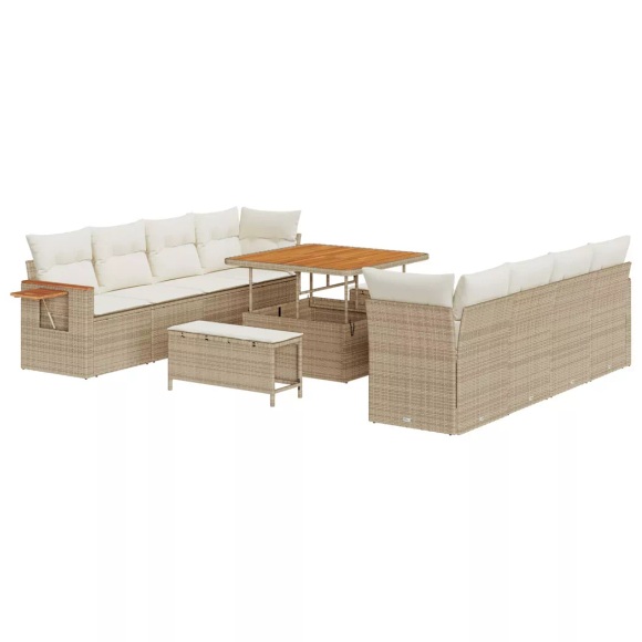VidaXL - Garten-sofa poly-rattan, One Size, Beige
