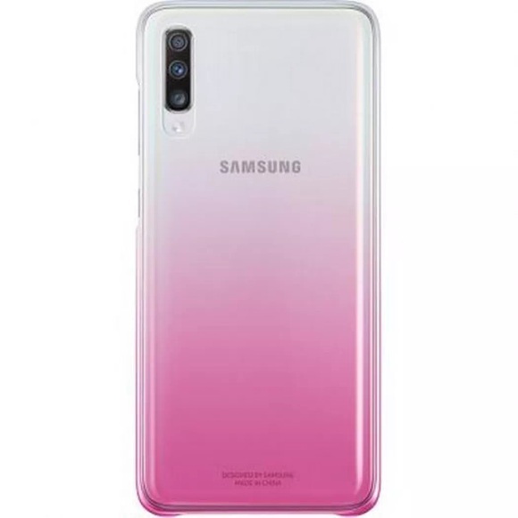 Samsung Galaxy A70 Gradation Cover Hardcase Hülle Rosa / Transparent (EF-AA705CPEGWW)