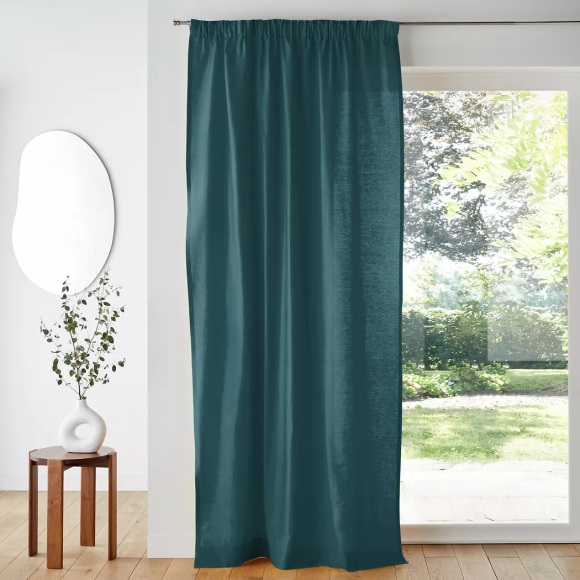 Vorhang Scenario Mit Faltenband Unisex Grün 135x350CM