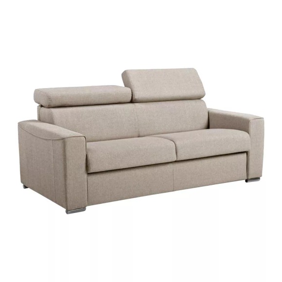 LINEA SOFA - Schlafsofa 3Sitzer Stoff VIZIR Liegefläche 1Matratzen, One Size, Beige