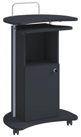 MID.YOU Stehpult 56/41/93 cm in schwarz , Komil , Holzwerkstoff , 41x93 cm , melaminharzbeschichtet,Nachbildung , Stauraum , 000657009703