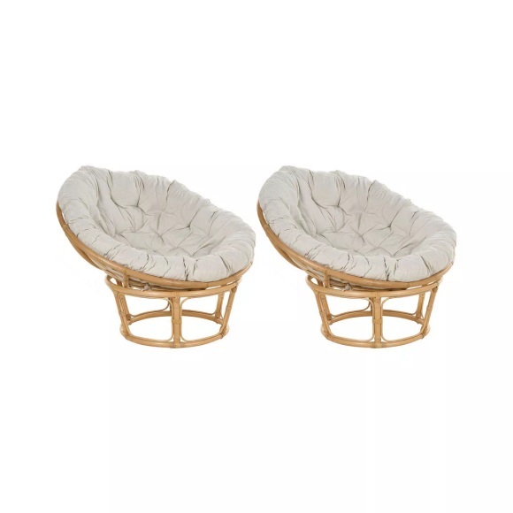 Set mit 2 Stühlen aus Rattan Boho SALVO Set mit 2 Stühlen aus Rattan Boho SALVO