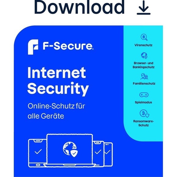 F-Secure Internet Security; 10 Geräte; 2 Jahre Antivirus (Download)