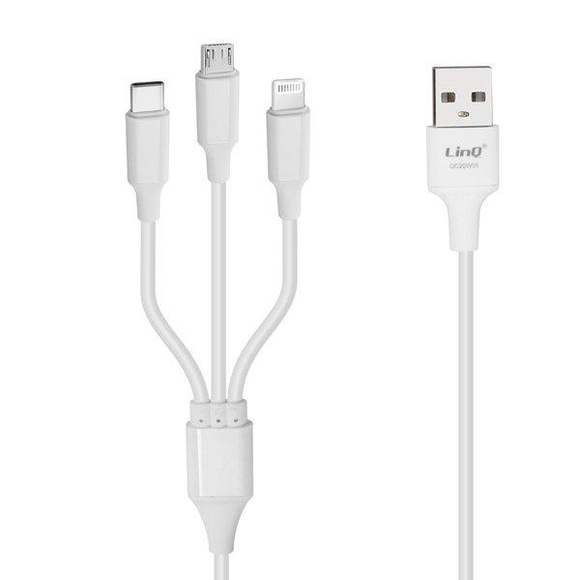 3-in-1 USB Kabel, USB-C / Lightning / Micro-USB