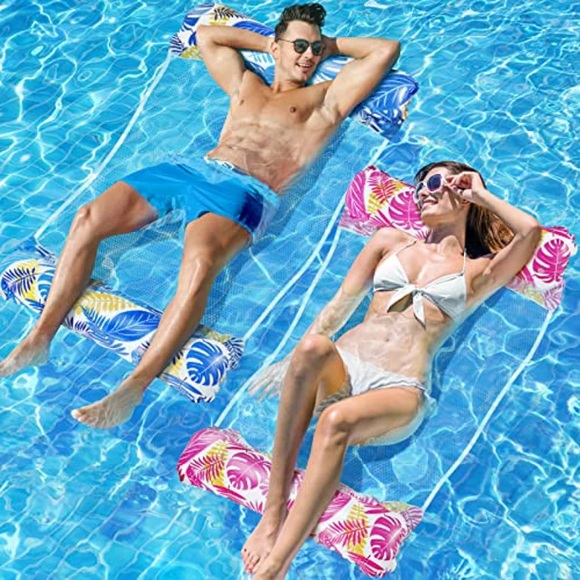 Activity-board - Luftmatratze Pool, 2pcs Wasser, 4 in 1 Wasser Hängematte, Pool Spielzeug Kinder, Zubehör Spaß, One Size, Multicolor