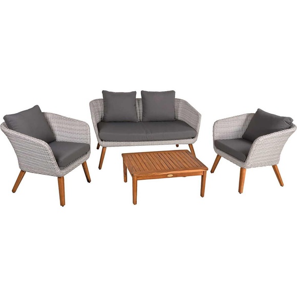 Garten Sitzgruppe Arona (4-tlg) Unisex Grau ONE SIZE