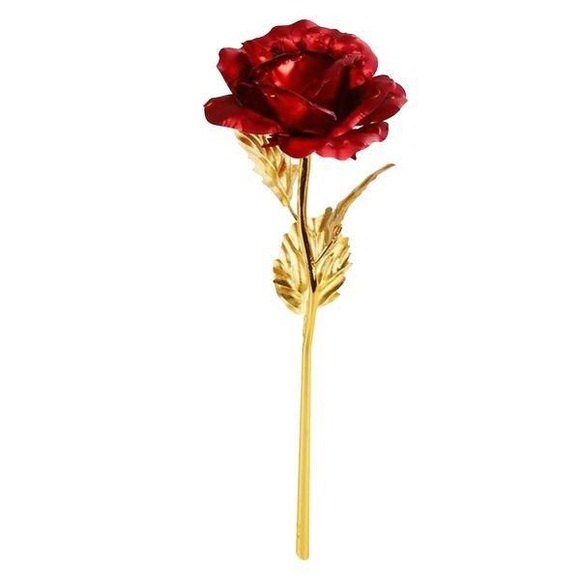 Eternity Rose - Rot mit goldenem Stiel Eternity Rose - Rot mit goldenem Stiel
