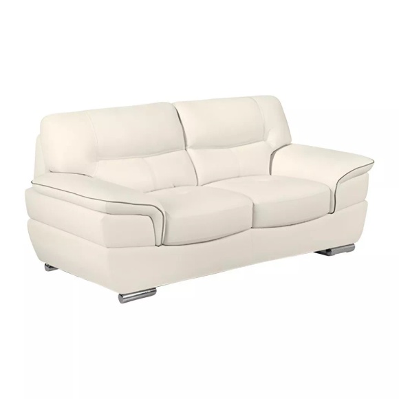 Ledersofa 2Sitzer Elfenbein THIBAULT Ledersofa 2Sitzer Elfenbein THIBAULT