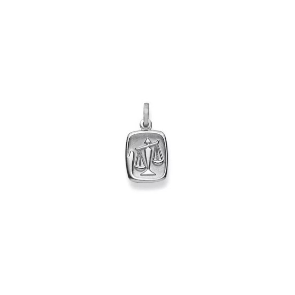 Anhänger Sternzeichen Waage Weissgold 750, 19x10mm Damen  ONE SIZE