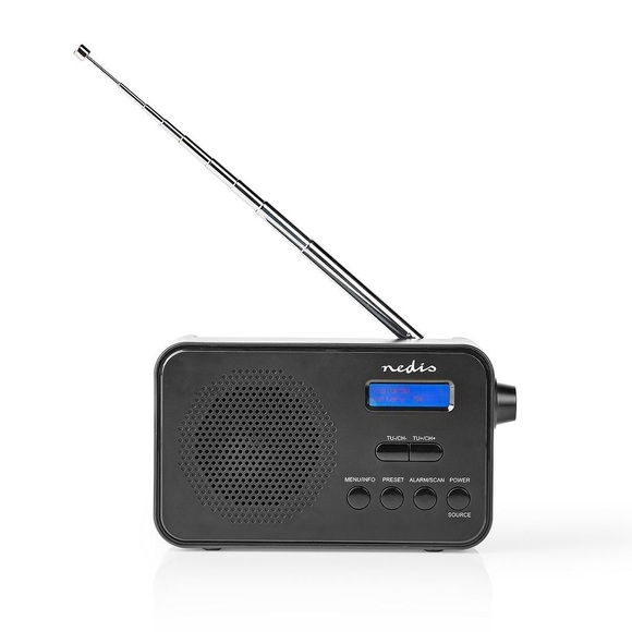 Nedis - Radio mit DAB+ / UKW und Radiowecker (RDDB1000BK) - Schwarz