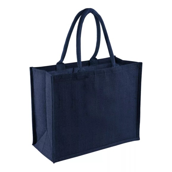 Westford Mill - Jutetasche Einkaufstasche, 21 Liter (2 StückPackung), One Size, Marine