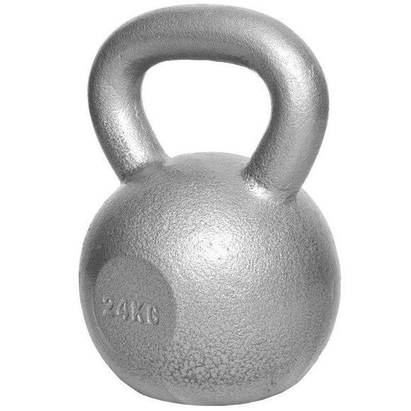 Kettlebell Gusseisen Unisex Silber 24KG