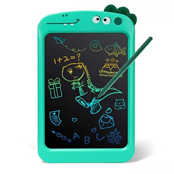 Lcd Schreibtafel Für Kinder Bunte Zaubertafel Maltafel Dinosaurier Unisex Rasengrün