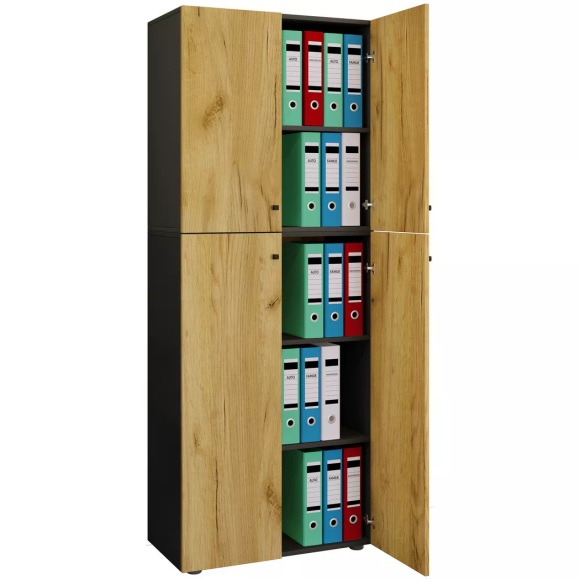 Büroschrank Bücher Ordner Aktenschrank Büromöbel Schrank Lona 5-fach Drehtüren Büroschrank Bücher Ordner Aktenschrank Büromöbel Schrank Lona 5-fach Drehtüren