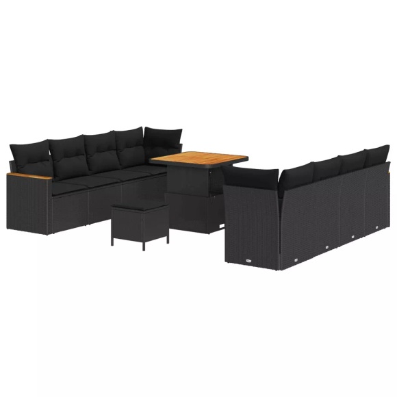 VidaXL - Outdoor-sofa poly-rattan, One Size, Schwarz
