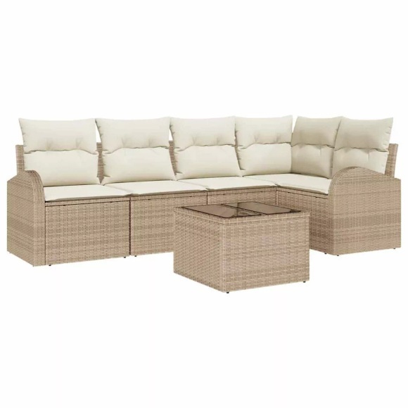 VidaXL - Garten-sofa poly-rattan, One Size, Beige