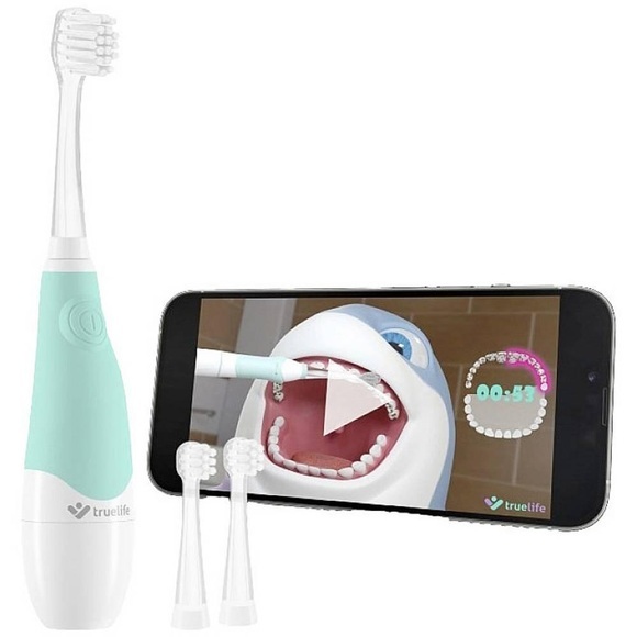 truelife SonicBrush Baby G TLSBBG Elektrische Zahnbürste Schallzahnbürste Weiß, Türkis