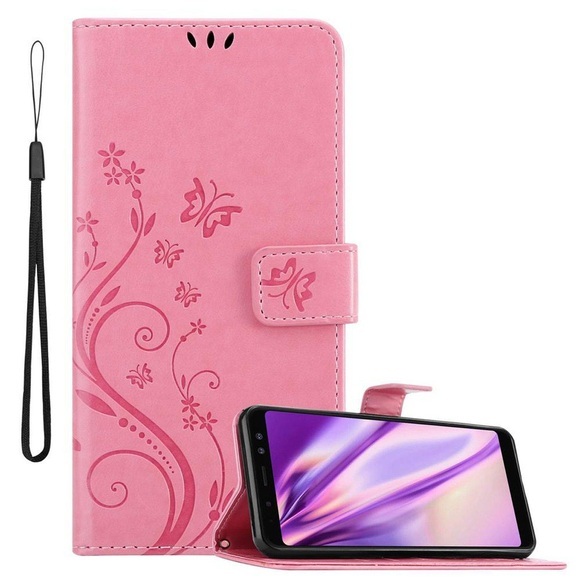 Hülle für Samsung Galaxy A8 2018 Blumen Design Magnetverschluss