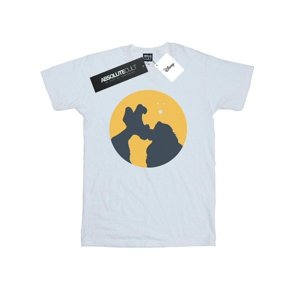 Lady And The Tramp Moonlight Kiss Tshirt Unisex Weiss 104