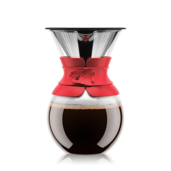 Kaffeebereiter mit Permanent-Kaffeefilter POUR OVER 1.0 L Rot Kaffeebereiter mit Permanent-Kaffeefilter POUR OVER 1.0 L Rot