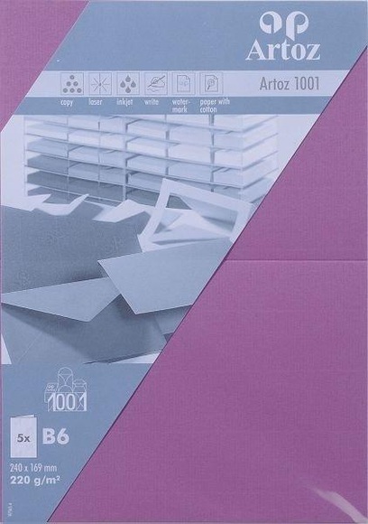ARTOZ Karten 1001 B6 107362264 220g. holunder 5 Blatt