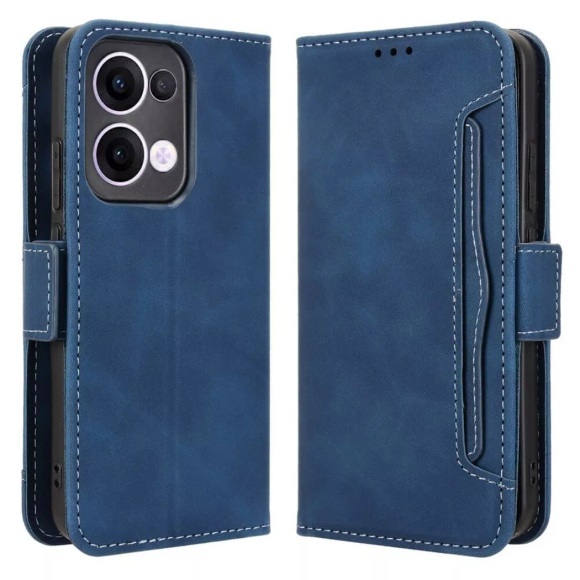 Cover-Discount - OPPO Reno13 Etui viele Kartenfächer, Blau