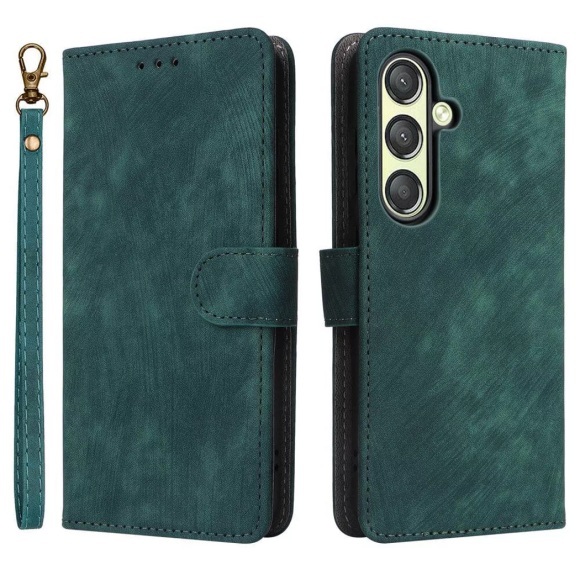 Cover-Discount - Galaxy S25 - Ledertasche mit RFID Blocker, Grün