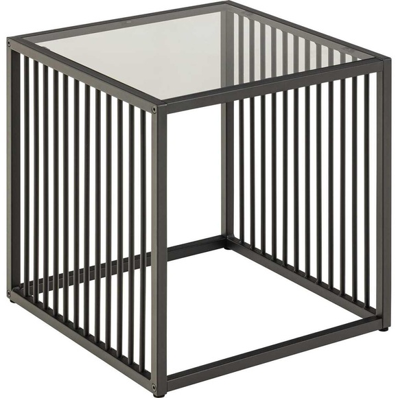 Beistelltisch Iola Glas schwarz 40