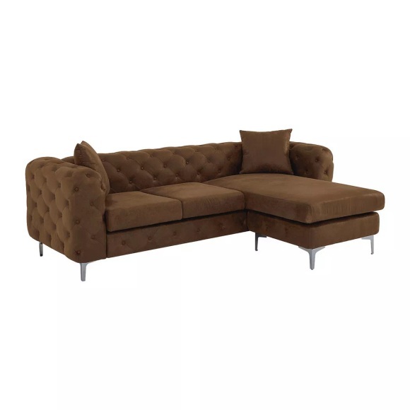 Vente-unique - Sofa ohne Schlafmöglichkeit 4 Personen EDWINA, One Size, Braun