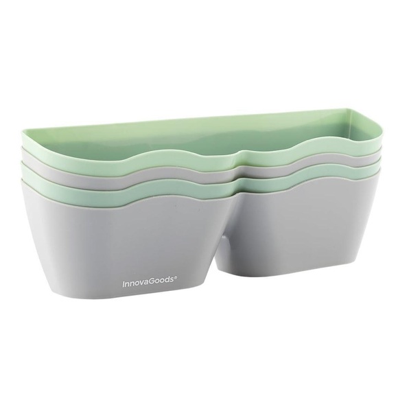 InnovaGoods - 4er-Set Schuh-Organizer - Grau