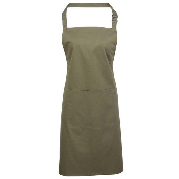 Schürze Mit Tasche Bunt (2 Stückpackung) Unisex Olivegrün ONE SIZE