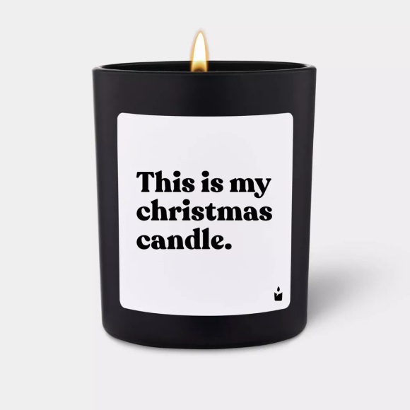 CandleHand - Duftkerze Flowery This is my christmas candle., 7X8X7CM, Schwarz