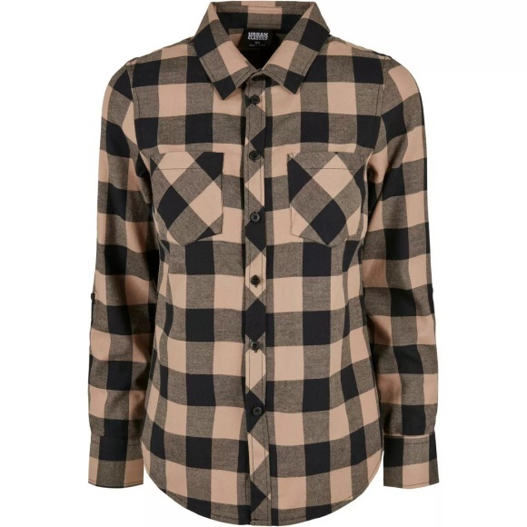 URBAN CLASSICS - kariertes flanellhemd für en turnup, für Damen, Größe 3XL