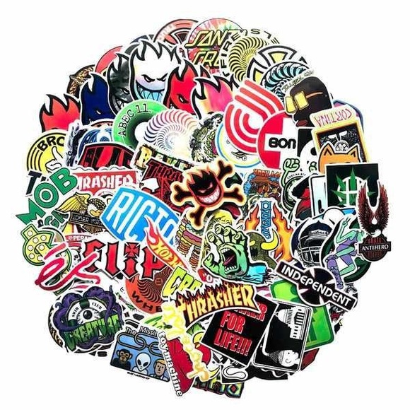 100x Aufkleber - Skateboard 100x Aufkleber - Skateboard