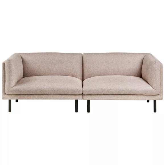 Beliani - 3 Sitzer Sofa aus Stoff Modern VORGOD, One Size, Braun Medium