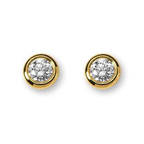 Ohrstecker Diamant 0.10ct. Gelbgold 750 Damen Gelbgold ONE SIZE