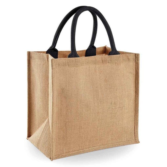 Tragetasche, Midi, Jute Damen Space Black ONE SIZE