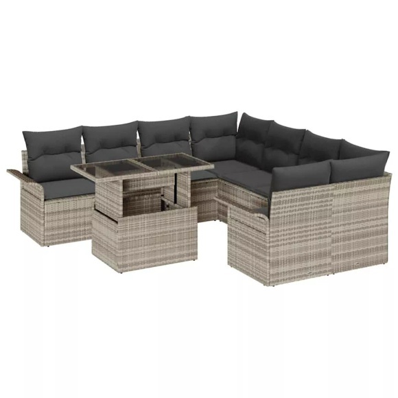 VidaXL - Garten-sofa poly-rattan, One Size, Grau