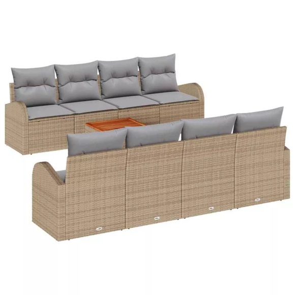 VidaXL - Garten-sofa poly-rattan, One Size, Beige