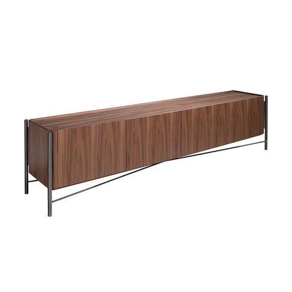 Tv-ständer Aus Walnussholz Und Stahl Unisex Baumnuss ONE SIZE